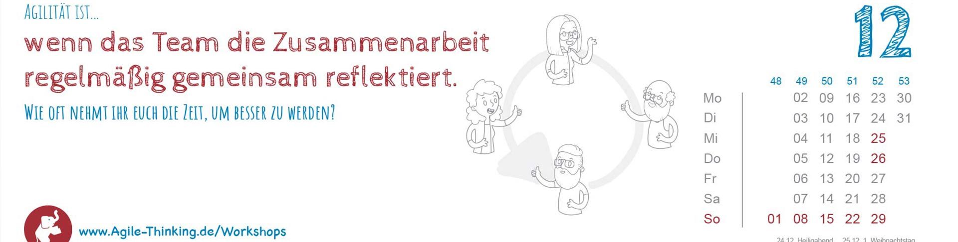 „Agilität bedeutet…“ – 12 Impulse als Tischkalender